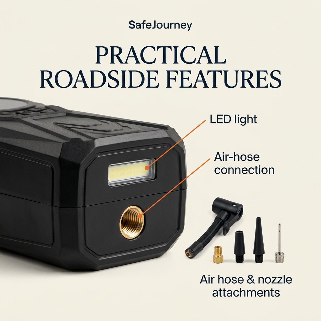 SafeJourney premium light and inflation accessories graphic