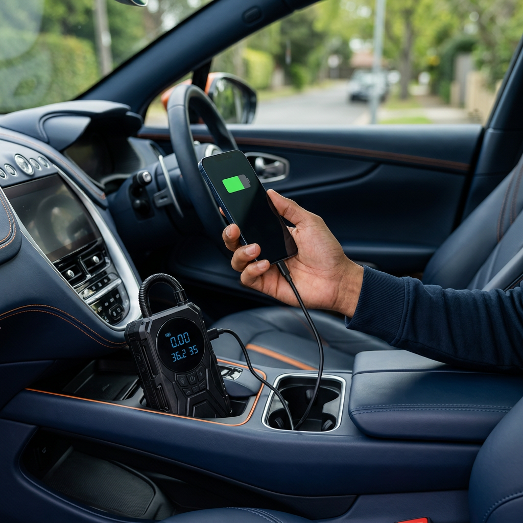 Charging a phone inside a car
