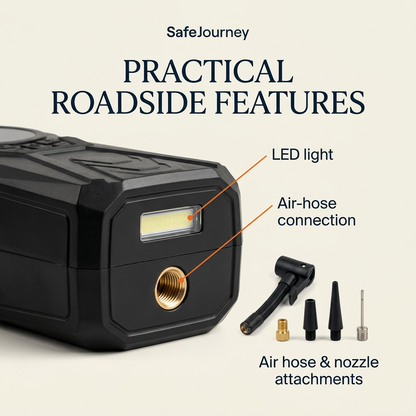 SafeJourney premium light and inflation accessories graphic